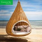 Outdoor Furniture Wicker Bird's Nest Shaped Swing Chair Bed Customized Color NO