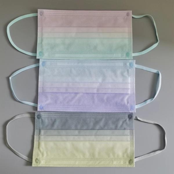 3ply Disposable Face Mask Elastic Ear Loop Colorful 3.5mm 5mm