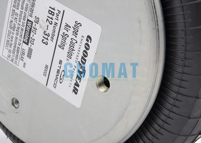 Goodyear 1B12-313 Single Industrial Suspension Air Spring Rubber / Stainless Steel