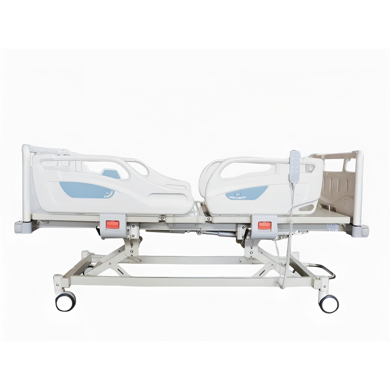 DH-II-C Five-Function Electric Bed showing detailed features and angle indicators