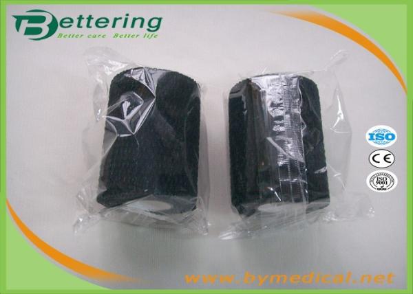 Black / White Cotton EAB Elastic Adhesive Bandage , Finger Wrap Tape Light