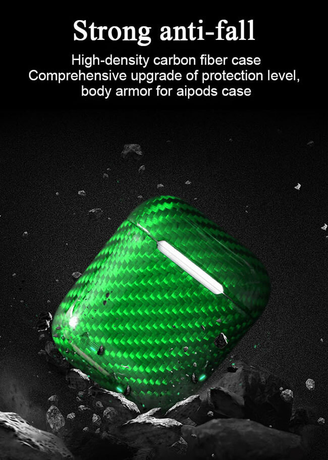 Anti Fall Comfortable Real Carbon Fiber Airpods Case