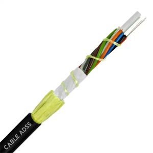 Wholesale Outdoor Aerial ADSS Optical Fiber Cable 1Km Black G655 G652D G657A1 G657A2 from china suppliers