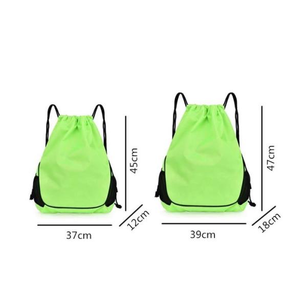 Water Resistant Polyester Unisex Custom Drawstring Backpack With Adjustable Straps