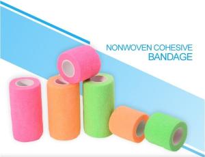 Wholesale Water resistant best quality beautiful cohesive vet bandages, Medical surgical consumables vet colored elastic wrap cust from china suppliers