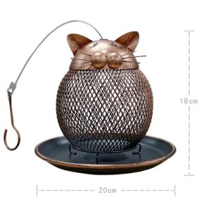 Wholesale Classical Punch Press Stamping All Metal Bird Feeder Bronze Colored from china suppliers