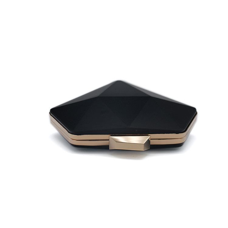Pentagonal Shape Gold Metal Clasp Box Clutch Frames For Woman Evening Bag
