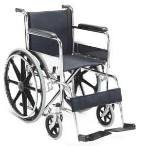 Wholesale Economic Friendly Essential Folding Steel Wheelchair With Solid Castor Solid Mag Rear Wheel from china suppliers