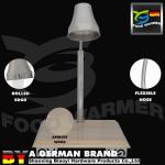 Rolled Edge Commercial Heat Lamp Apricot Wooden Base SUS304 Grade Material