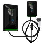 7KW 11KW 21KW Black Wall-Mounted Single-Gun Electric Vehicle AC Charging Pile