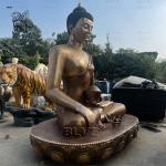 Bronze Buddha Statues Copper Brass Large Sitting Zen Budda Sculpture Metal