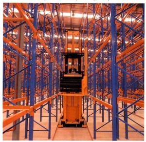 Wholesale Blue / Orange Forklift Movement Very Narrow Aisle Racking System , 1800mm To 2200mm from china suppliers