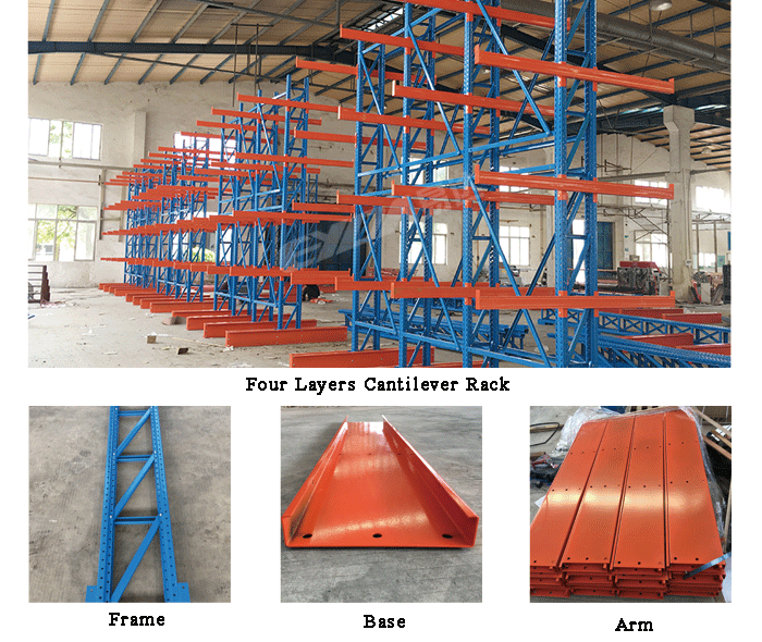 Industrial Cantilever Warehouse Shelves Systems Q235B Cold Steel