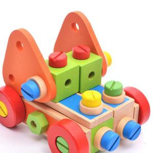 Wholesale Montessori Wooden Building Block Nut Toys Nut Screw Toy Girls Boys Gift from china suppliers