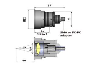 Wholesale Fiber Optic Cables FC/PC Or SMA Connectors With Middle Infrared Refocusing Objectives Lens from china suppliers