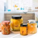 200ml Pickles Food Glass Packaging Hexagon Shaped Glass Jars 6.7oz