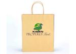 Twisted Handle Custom Paper Bags With Logo , Brown Paper Grocery Bags Offset