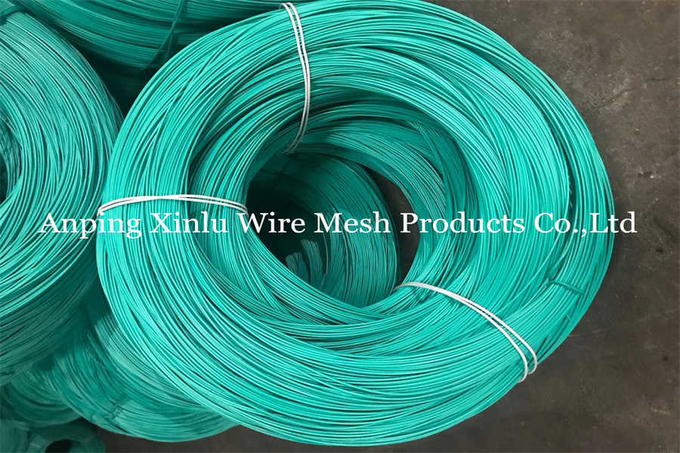19Gauge Yellow Red Blue PVC CoatedColoured Double Loop Bar Wire Tie for Bundling with 20% Elongation Rate