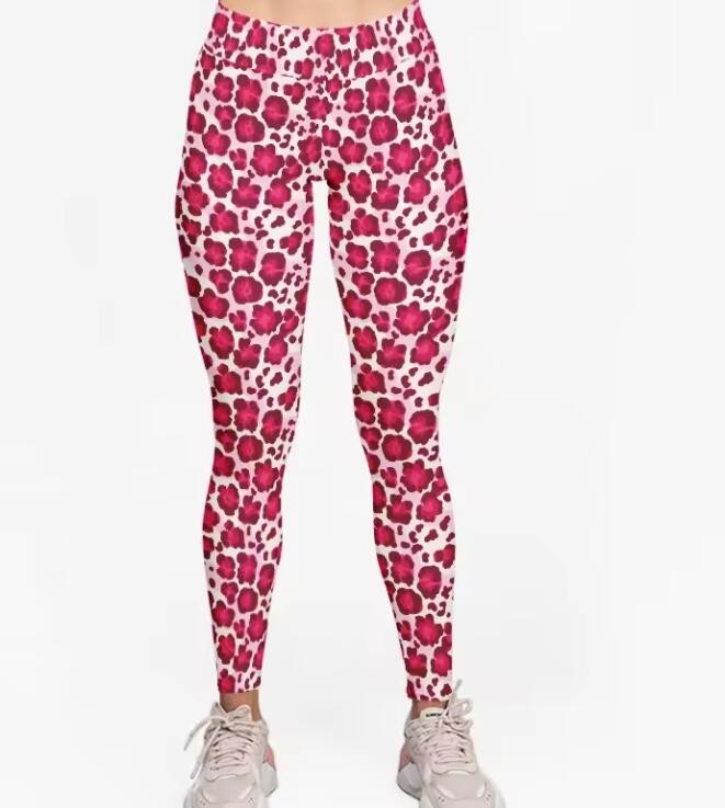 Women Buttery High Waist Leopard Custom Printed Leggings Slimming