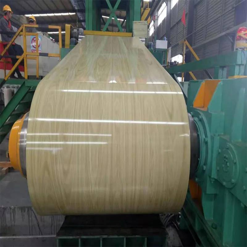 Wood Grain Pattern Printed Color Coated Steel Coil PPGI Roll Prepainted Galvanized Steel Sheets / Coils