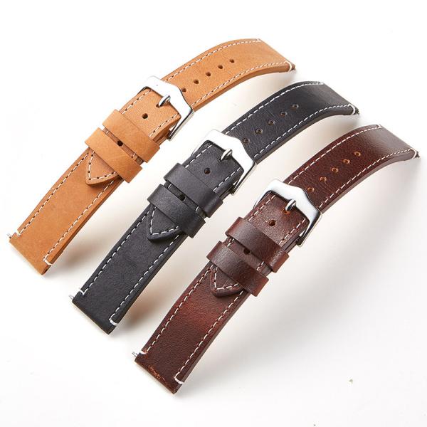 ALK VISION Women's leather band three-color oil wax leather quick release smart