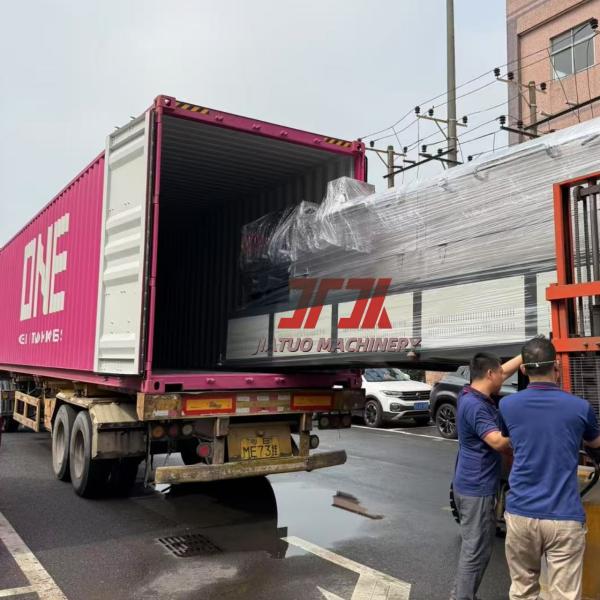 80KW Power Consumption PP Strap making Machine with automatic winder and PLC control