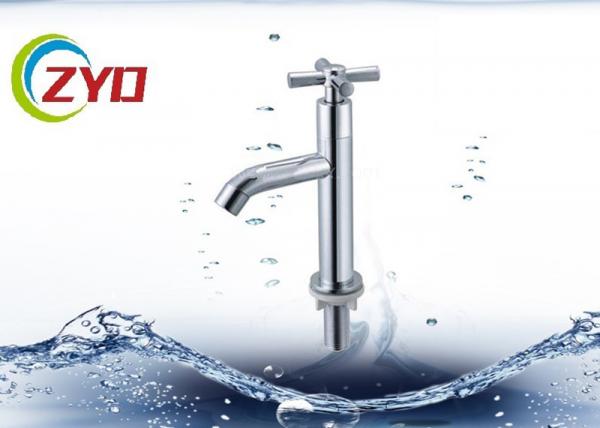 Quality Chrome Plated Water Tap Faucet Single / Hole Handle Deck Mounted Type for sale