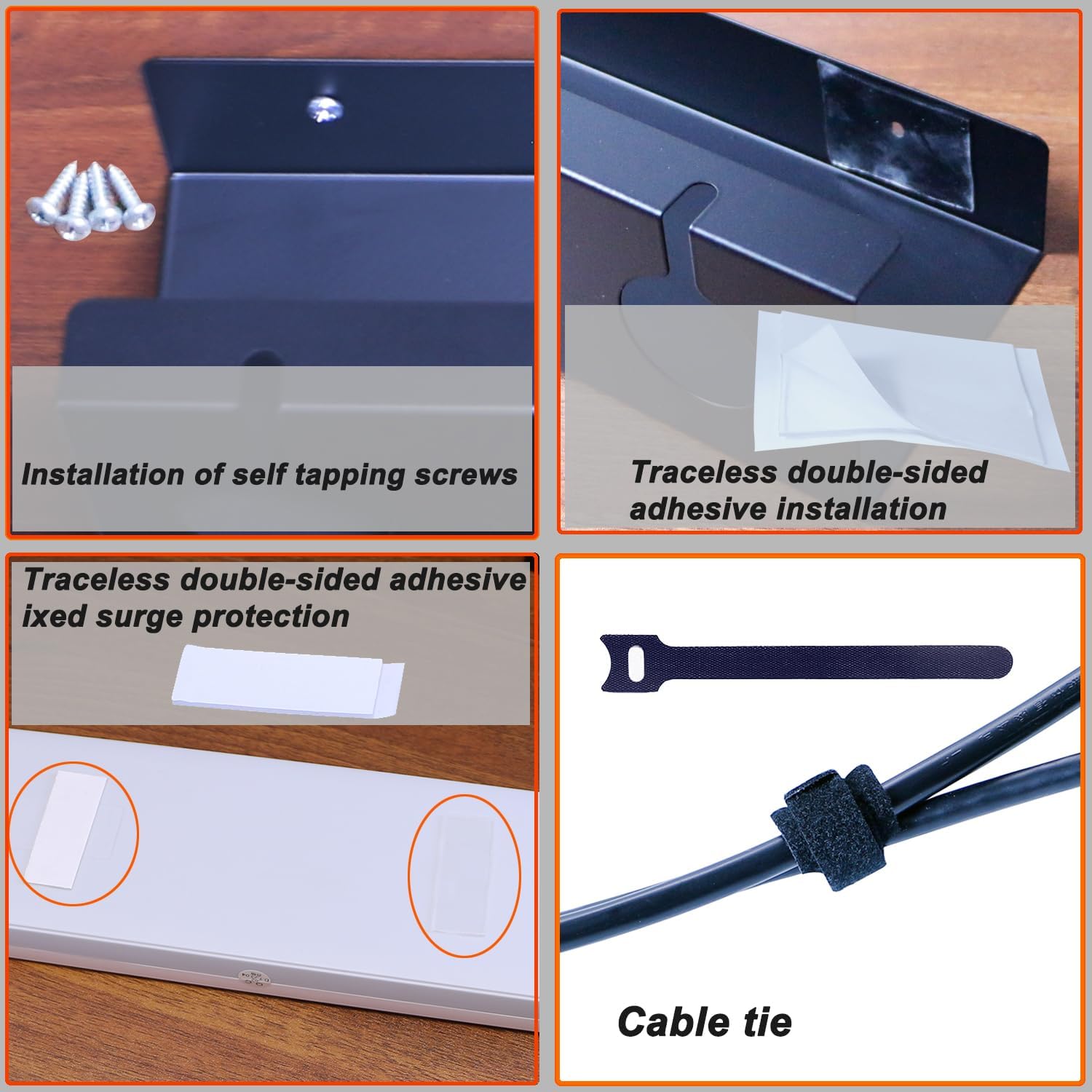 ISO9001 Rohs CE Under Desk Metal Cable Tray for Office Computer Desk Wire Management