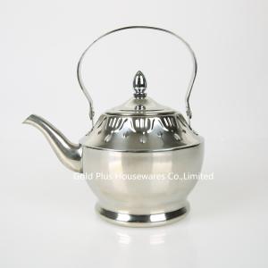Wholesale 18cm Office hot water mirror finishing coffee kettle stainless steel teapot with infuser for loose tea from china suppliers