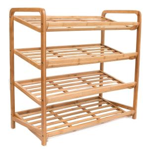 Wholesale 4 Tier Bamboo Home Furniture Wooden Shoe Racks And Organizers Free Standing from china suppliers