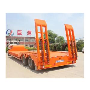 Wholesale 3 Axles 60-80 Ton Lowboy Semi Trailers for Heavy Equipment Carrier Customer's Optional from china suppliers