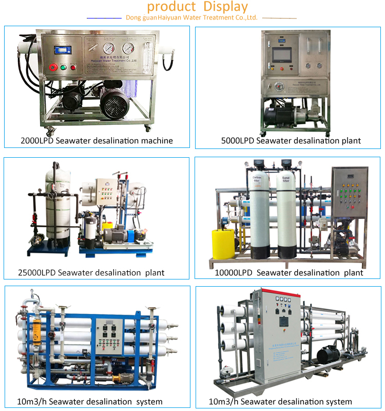 Seawater ro desalination plant for boat 10m3/D