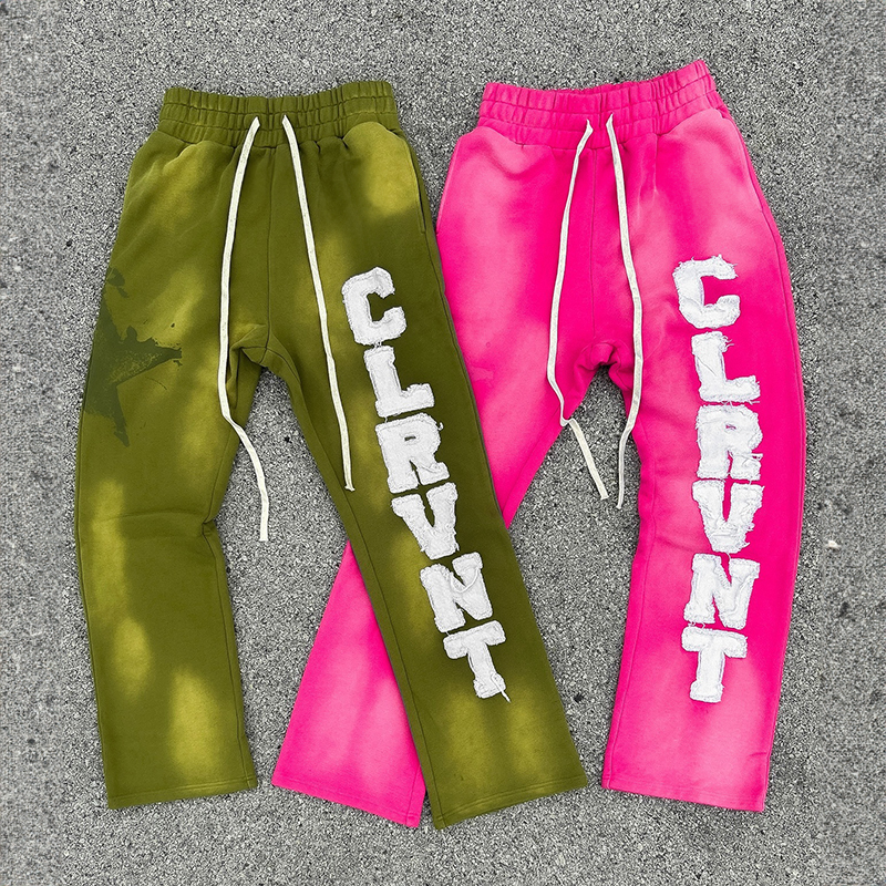 Distress Sweatsuit Clothing Manufacturers Custom Embroidery Patch Logo Zip up Acid Vintage Hoodies Heavyweight Washed Tracksuits