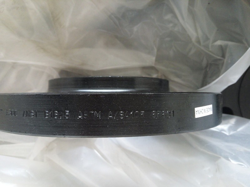 ANSI B 16.5 & ASME B16.47 CARBON STEEL A 105 BLACK PAINT 1/2"-48" SLIP ON RAISED FACE FLANGE