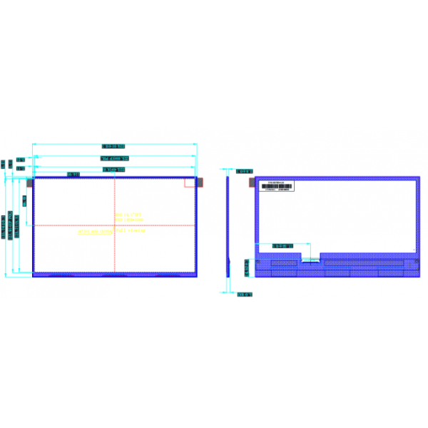 1920x1080 IPS LCD Module Full HD LVDS Screen 10.1 Inch For HMI And Embedded Devices