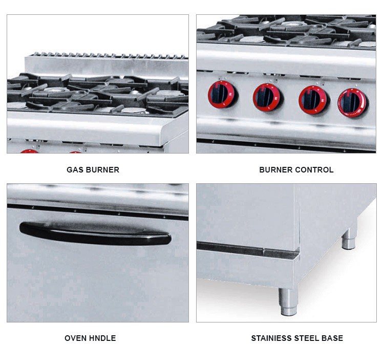 Hot sale kitchen appliance chinese 4 burner gas range gas stove with oven-JUS-RQ-4