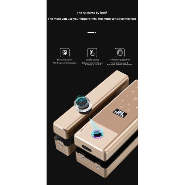 CE Sliding Glass Door Smart Lock Bluetooth Simple Installation