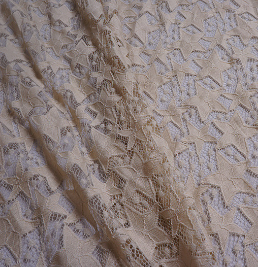 2017 Hot Sale Pink Hollow-out the Five-Star Flower Fall-Plate Stitch Lace Fabrics