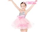 Kids Ballet Dance Costume Party Pink Dress Camisole Sequin Big Bow For Girls