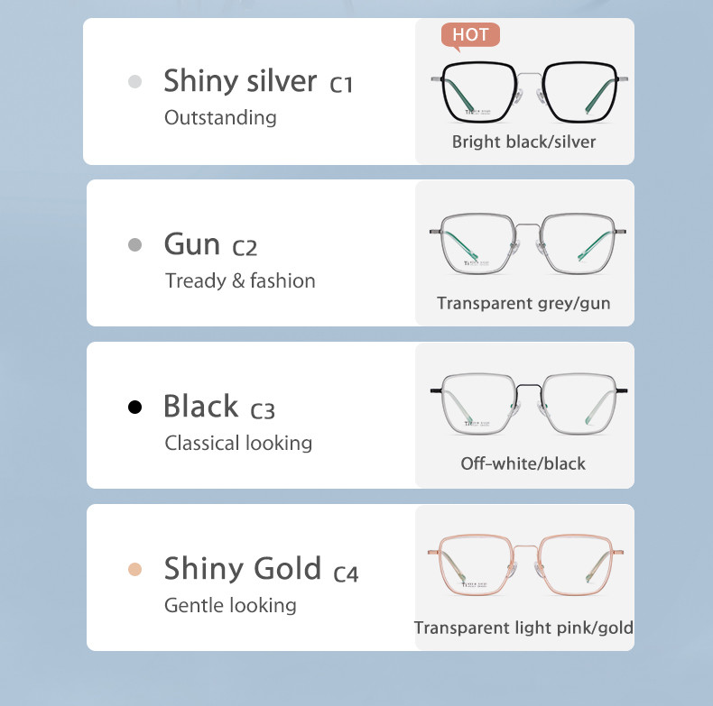 Optical Lens Acetate Titanium Glasses Customizable Box Glasses Frame Universal