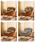 Retro Classic Rocking Sofa Chair Simple Palace Grain For Hotel Home
