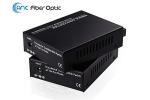 10 100 1000M Single Fiber Optic Media Converter SM 1310nm / 1550nm SC Port