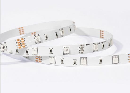 IP65 Outdoor Multi Color Led Tape Light , Led Tube Strip Lights 7.2W 30 Leds