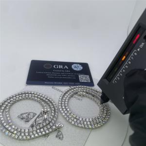 Wholesale 2MM Moissanite Tennis Chain White D Color Moissanite Diamond Tennis Necklace from china suppliers