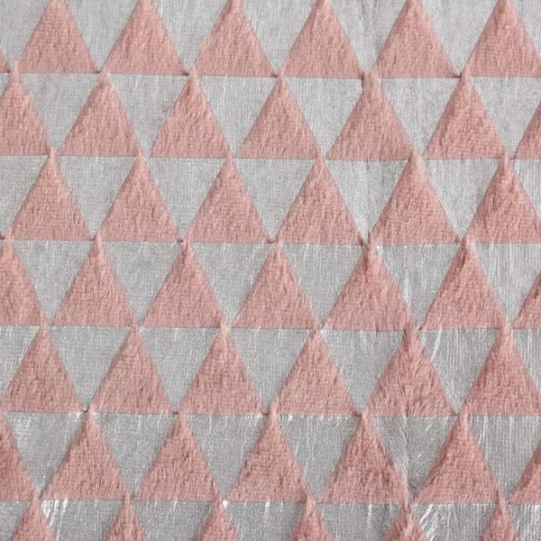 Recycled Super Soft Velvet Hot Silver Triangle Printed Fabric Velvet Cotton Fabric