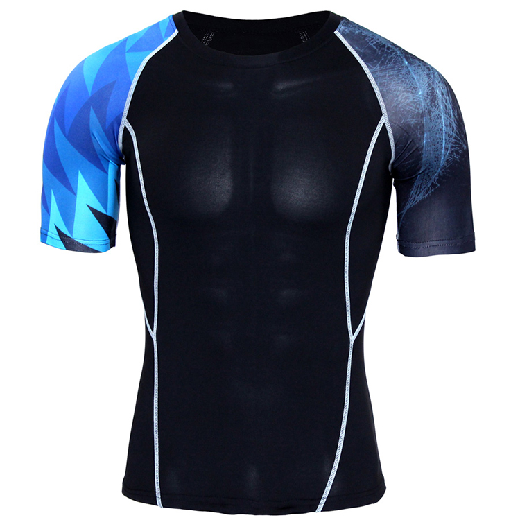 Military Long Sleeve Rash Guard Environmental Friendly Material Flatlock Stitching