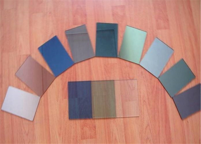 High Precision Flatness Pink Reflective Float Glass For Construction / Decoration