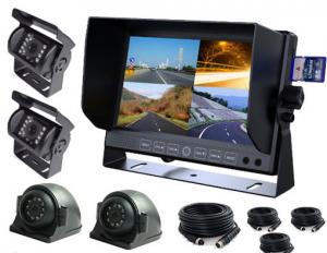 China 4CH 7 TFT Car Monitor wogan truck Cameras DVR system with 32 GB SD card on sale