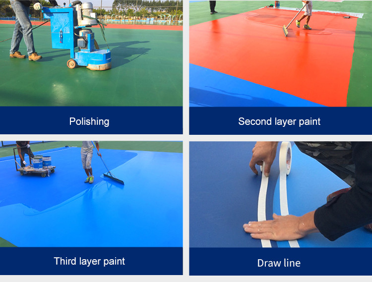 4mm Fadeless Surface PU Sports Flooring For Volleyball Court Colorful