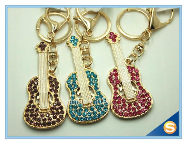 Custom Musical Keychains Guitar Shape Keychain New fashion gift metal cute